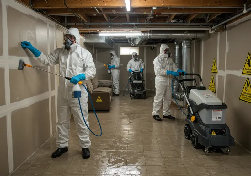 Basement Moisture Removal and Structural Drying process in Kula, HI